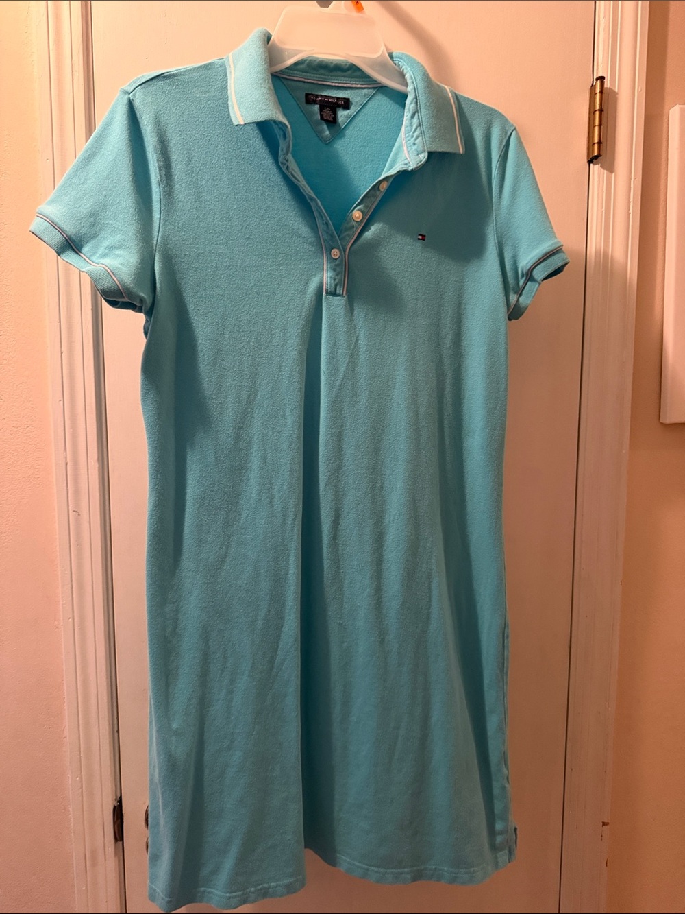 Tommy Hilfiger Aqua Polo Shirt Dress